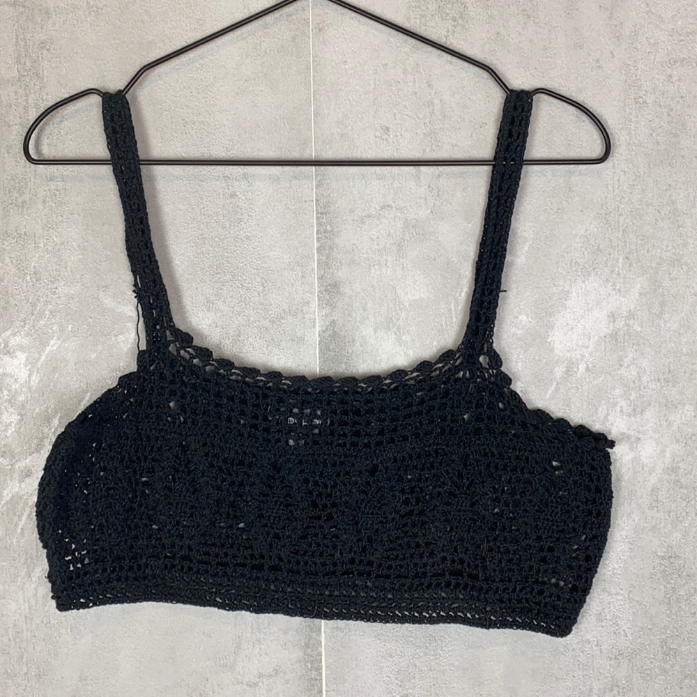 Topshop crochet black bralette - Picture 2 of 5
